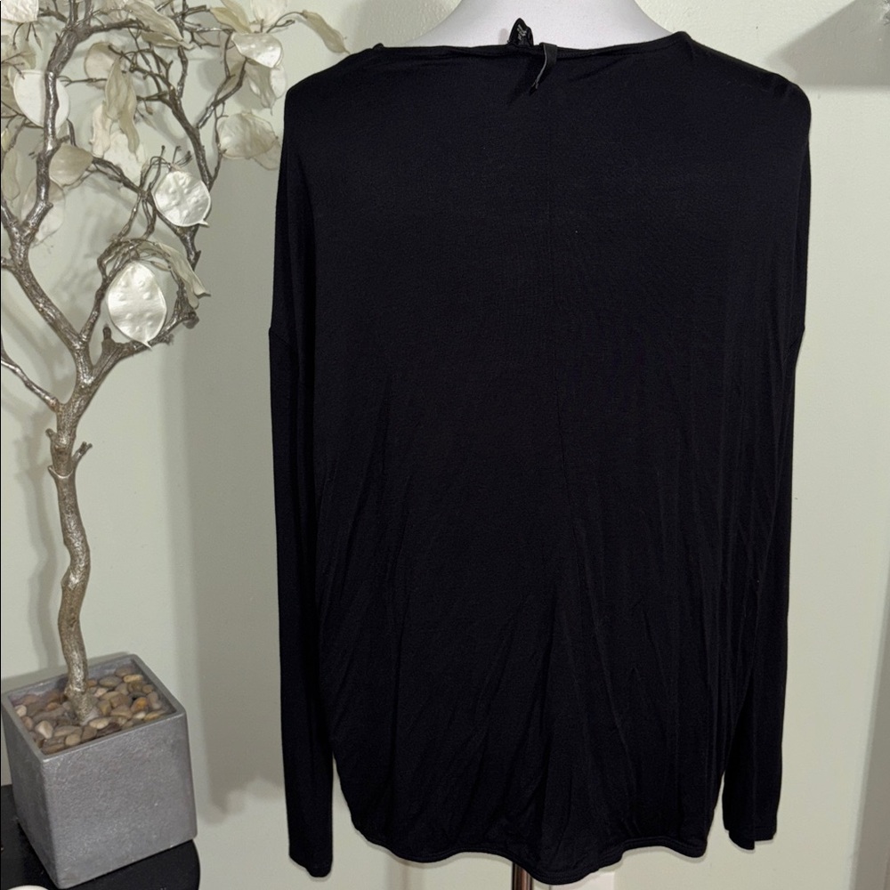 New Directions Black Long Sleeve Top - Picture 5 of 5